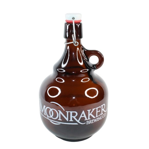 Moonraker Brewing Company 64 Fl Oz Growler Jug Auburn California Flip Top Jug - Picture 2 of 12